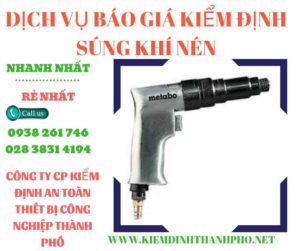 Hình ảnh kiểm định súng khí nén