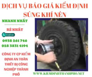 Hình ảnh kiểm định súng khí nén