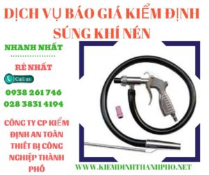 Hình ảnh kiểm định súng khí nén