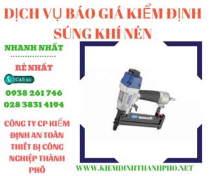 Hình ảnh kiểm định súng khí nén