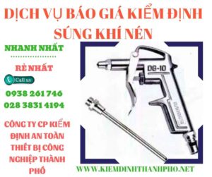 Hình ảnh kiểm định súng khí nén