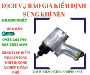 Hình ảnh kiểm định súng khí nén