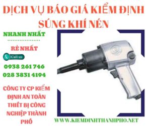 Hình ảnh kiểm định súng khí nén