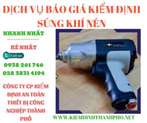 Hình ảnh kiểm định súng khí nén