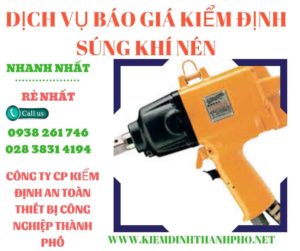 Hình ảnh kiểm định súng khí nén