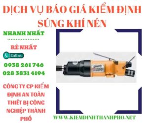 Hình ảnh kiểm định súng khí nén