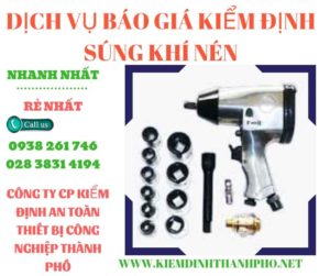 Hình ảnh kiểm định súng khí nén