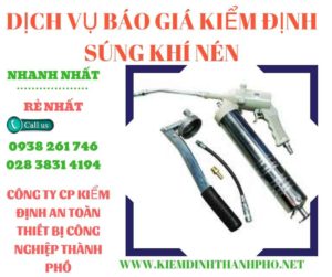 Hình ảnh kiểm định súng khí nén