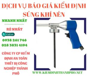 Hình ảnh kiểm định súng khí nén