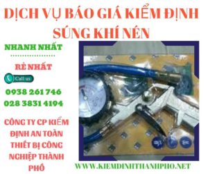 Hình ảnh kiểm định súng khí nén