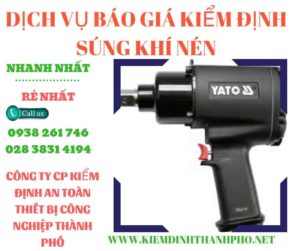 Hình ảnh kiểm định súng khí nén