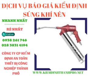 Hình ảnh kiểm định súng khí nén