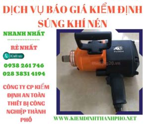 Hình ảnh kiểm định súng khí nén