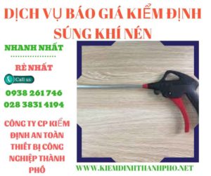 Hình ảnh kiểm định súng khí nén