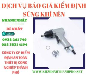 Hình ảnh kiểm định súng khí nén