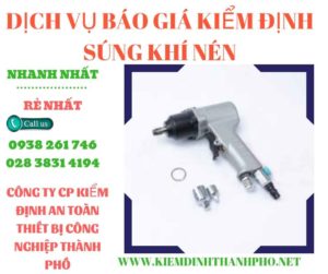 Hình ảnh kiểm định súng khí nén