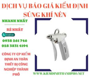 Hình ảnh kiểm định súng khí nén