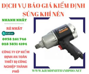 Hình ảnh kiểm định súng khí nén