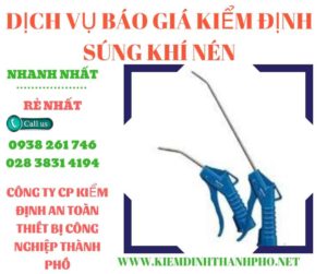 Hình ảnh kiểm định súng khí nén