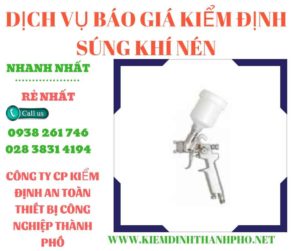 Hình ảnh kiểm định súng khí nén