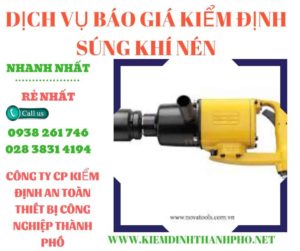 Hình ảnh kiểm định súng khí nén