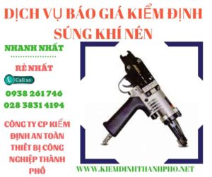 Hình ảnh kiểm định súng khí nén