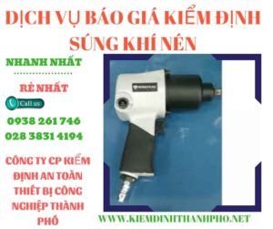 Hình ảnh kiểm định súng khí nén