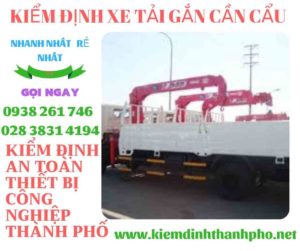 Hình ảnh kiểm định xe tải gắn cần cẩuHình ảnh kiểm định xe tải gắn cần cẩu