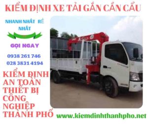 Hình ảnh kiểm định xe tải gắn cần cẩuHình ảnh kiểm định xe tải gắn cần cẩu