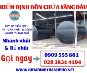 Hình ảnh kiểm định bồn chứa xăng dầu