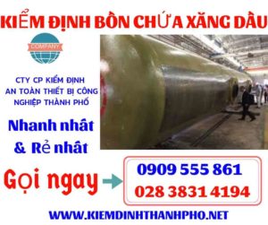 Hình ảnh kiểm định bồn chứa xăng dầu