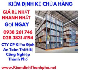 hình ảnh kiểm định kệ chứa hàng