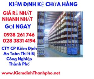 hình ảnh kiểm định kệ chứa hàng