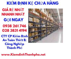 hình ảnh kiểm định kệ chứa hàng