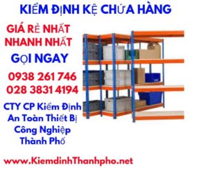 hình ảnh kiểm định kệ chứa hàng