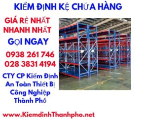 hình ảnh kiểm định kệ chứa hàng