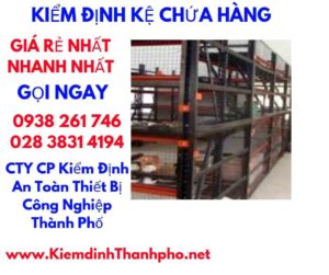 hình ảnh kiểm định kệ chứa hàng