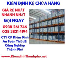 hình ảnh kiểm định kệ chứa hàng