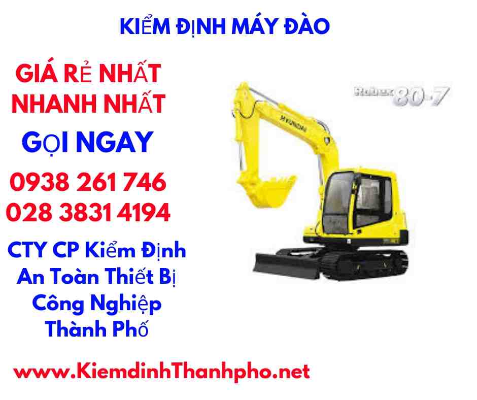 hình ảnh kiểm định máy đào