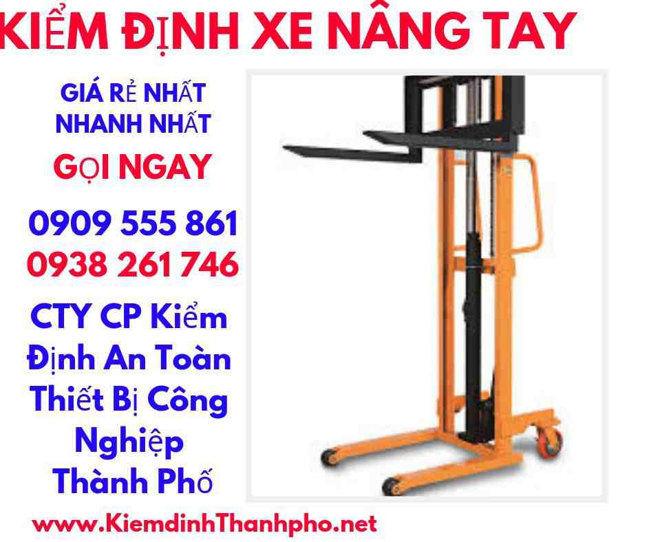 hình ảnh kiểm định xe nâng tay