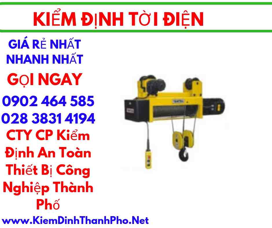 hình ảnh kiểm định tời điện